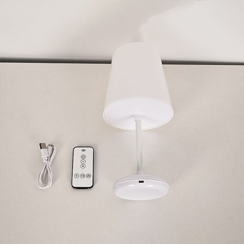 Pure White Mushroom Remote Table Lamp