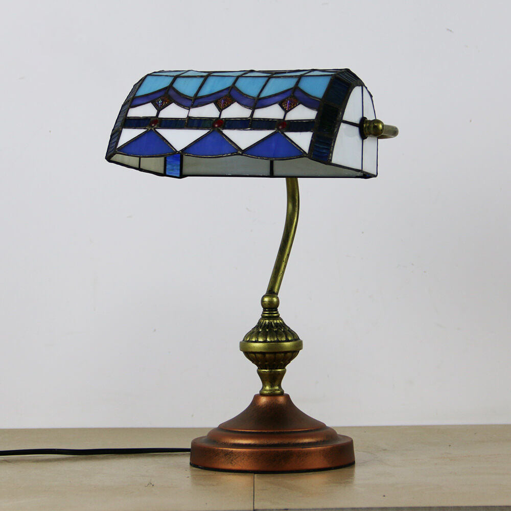 Bank Glass Hardware Table Lamp