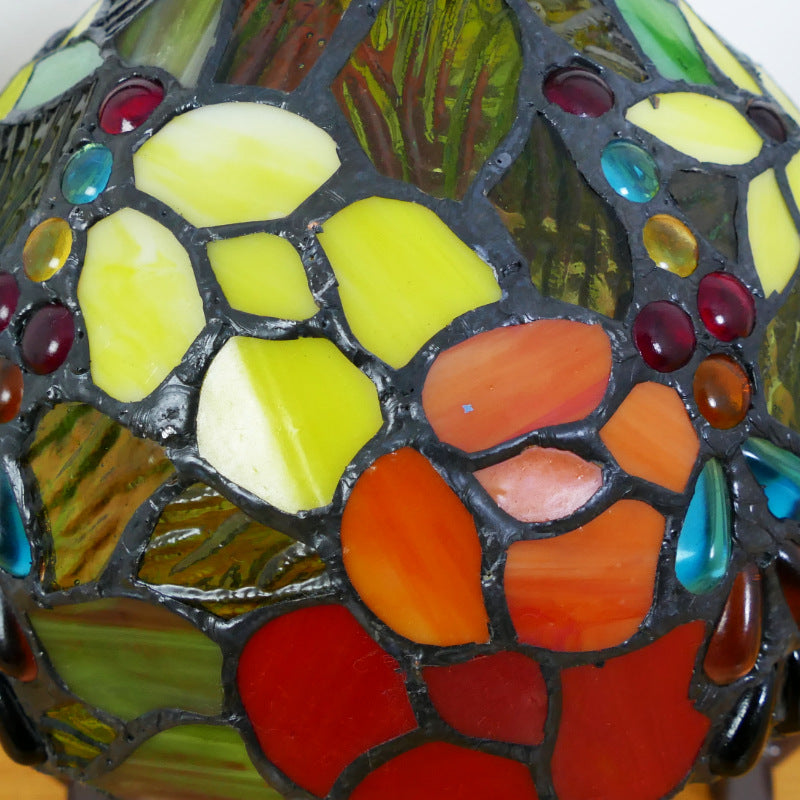 Style Heart Stained Glass Table Lamp
