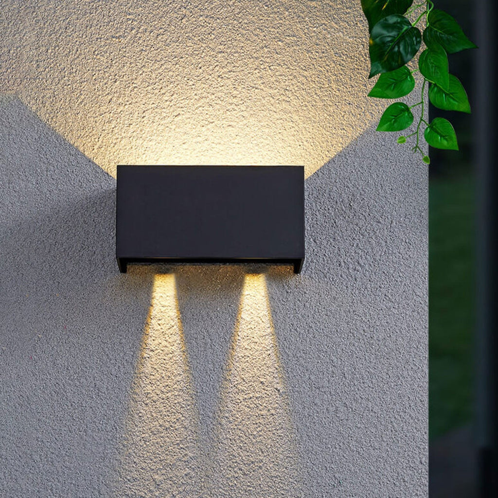 Rectangular Up Down Illuminated Outdoor Light