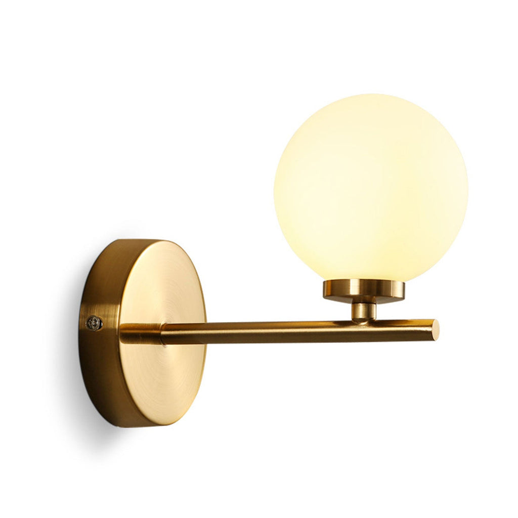 Milk White Round Ball 2-Light Wall Lamp