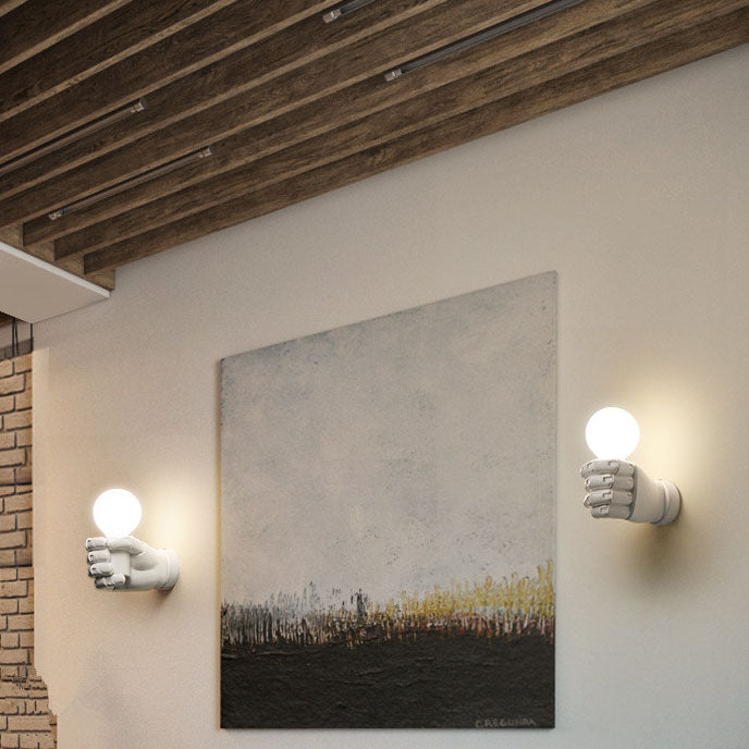 Resin Fist Wall Lamp