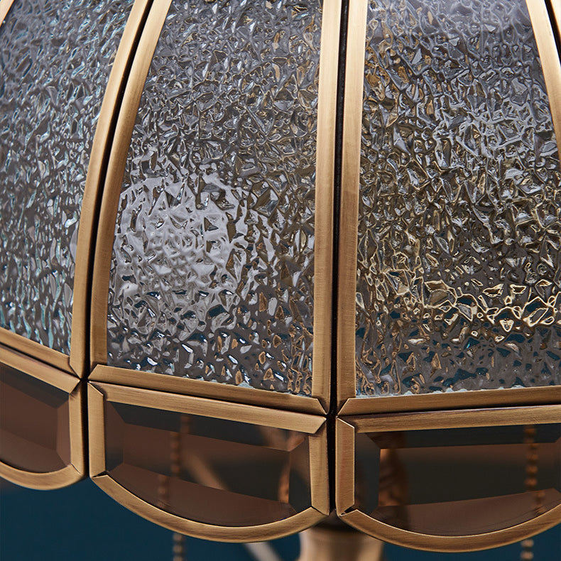Copper Frosted Glass Dome Floor Lamp