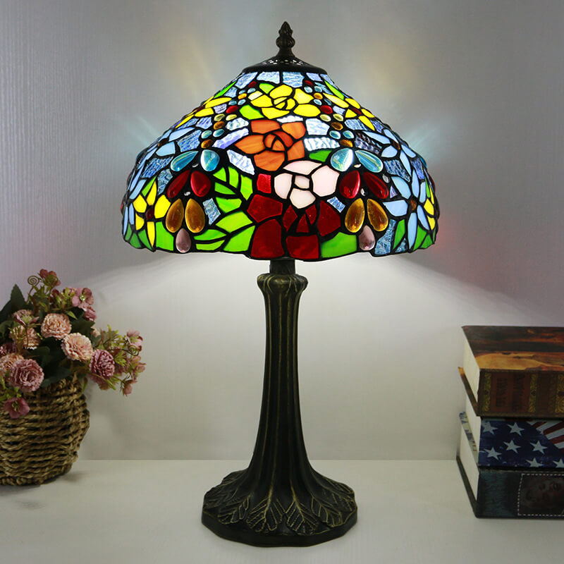 Stained Glass Dome Hardware Table Lamp