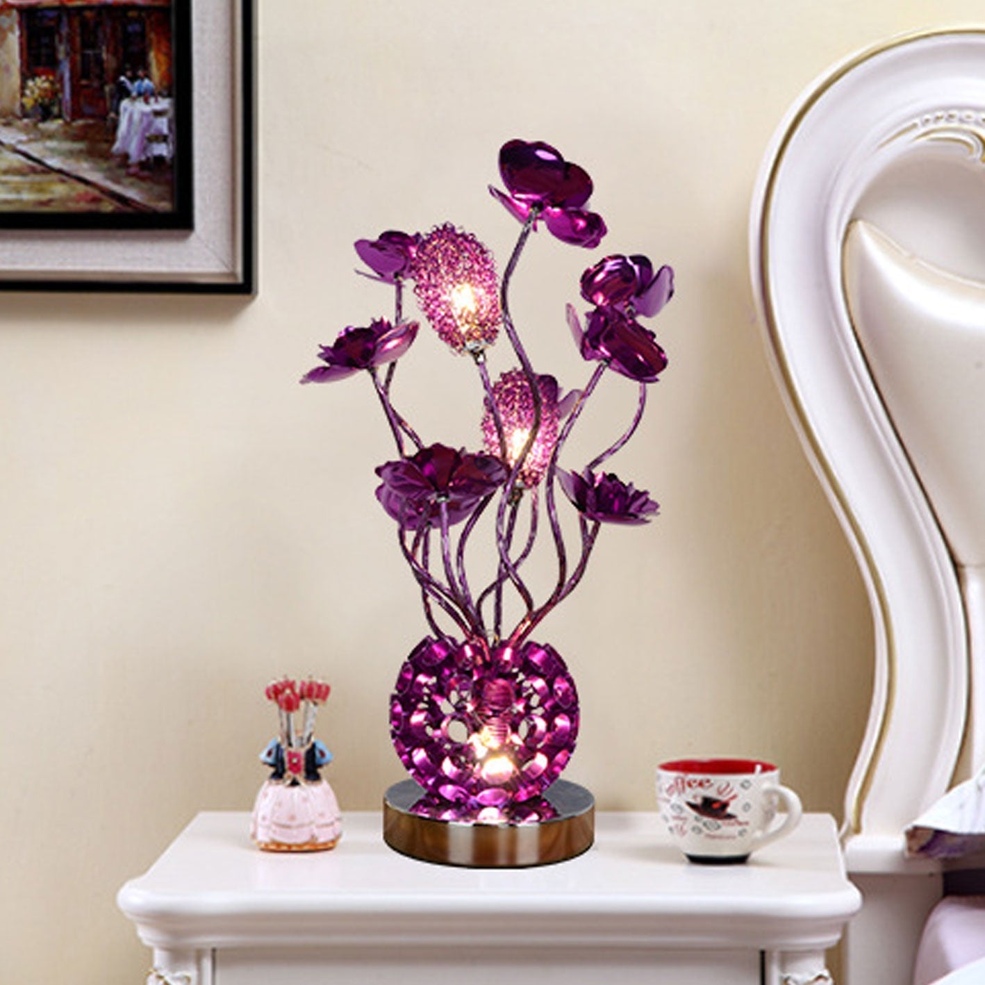 European-style Rose Aluminum Table Lamp