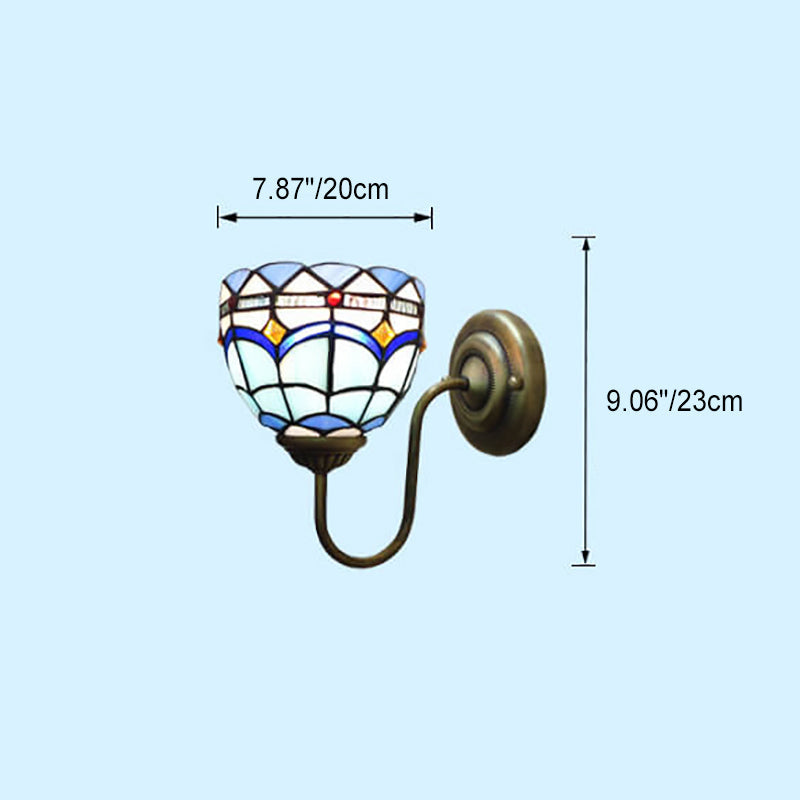 Resin Glass Flower Shape Wall Lamp