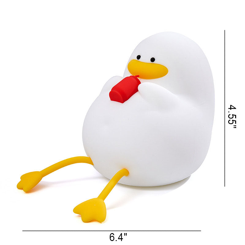 Cartoon Silicone Duck Pat Table Lamp