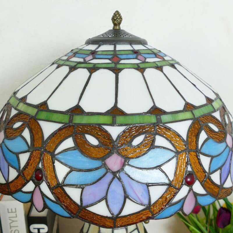 Baroque Umbrella Resin Stained 3-Light Table Lamp