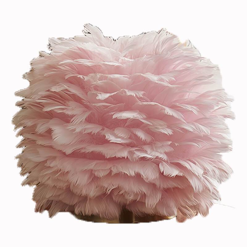 Feather Ball-Shaped Table Lamp