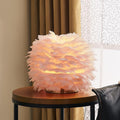 Feather Ball-Shaped Table Lamp