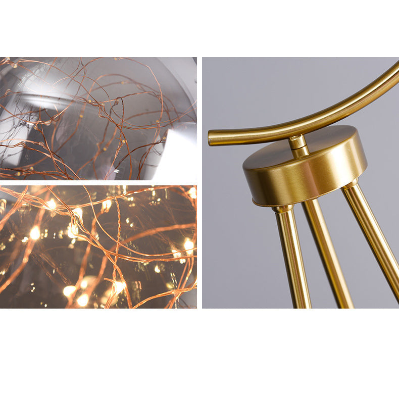 Orb Tripod Iron Glass Floor Lamp