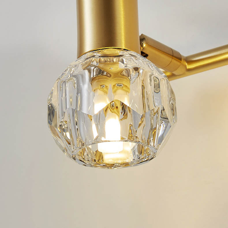 Cylinder Diamond All Brass 2-Light Wall Lamp
