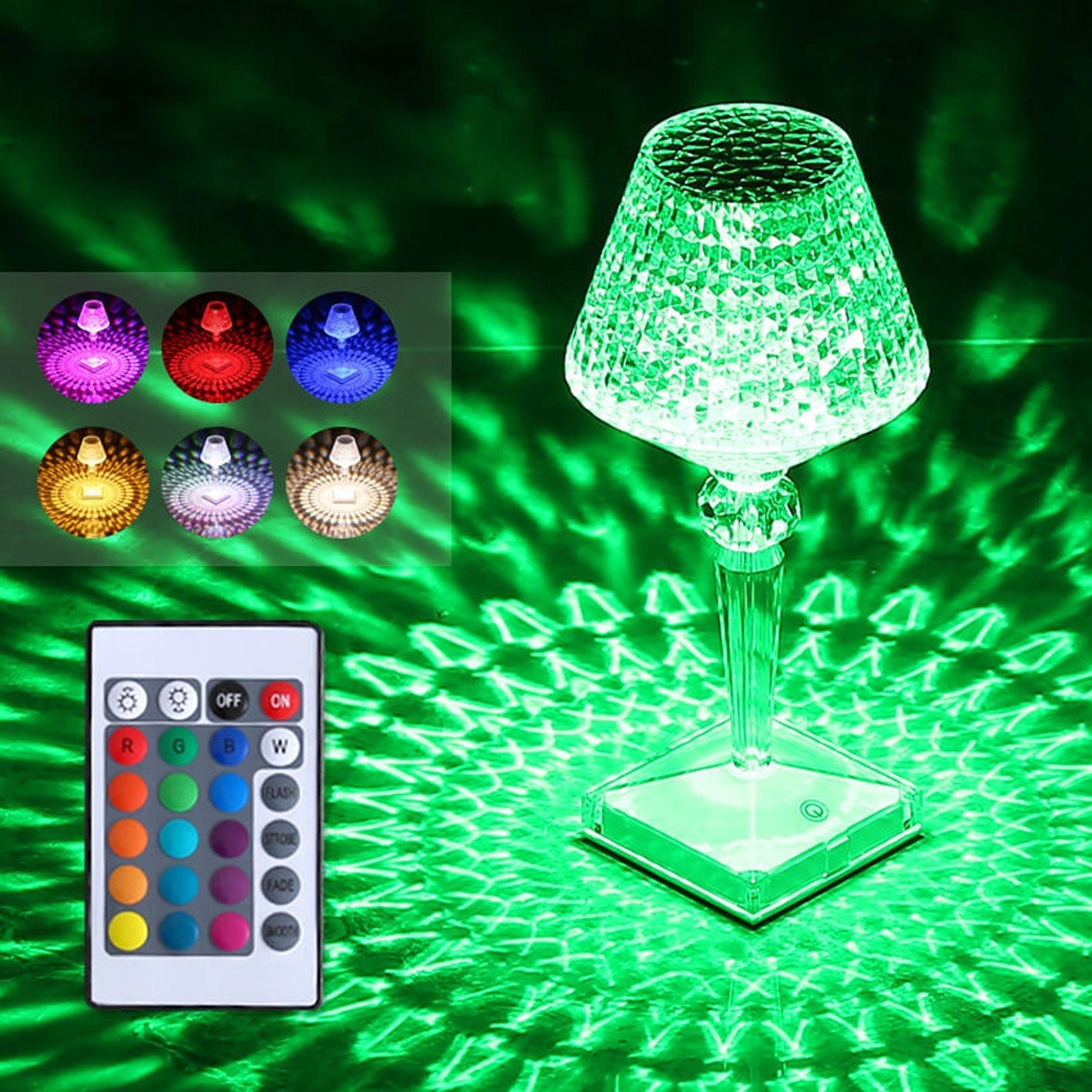 Acrylic Diamond Wine Glass Table Lamp