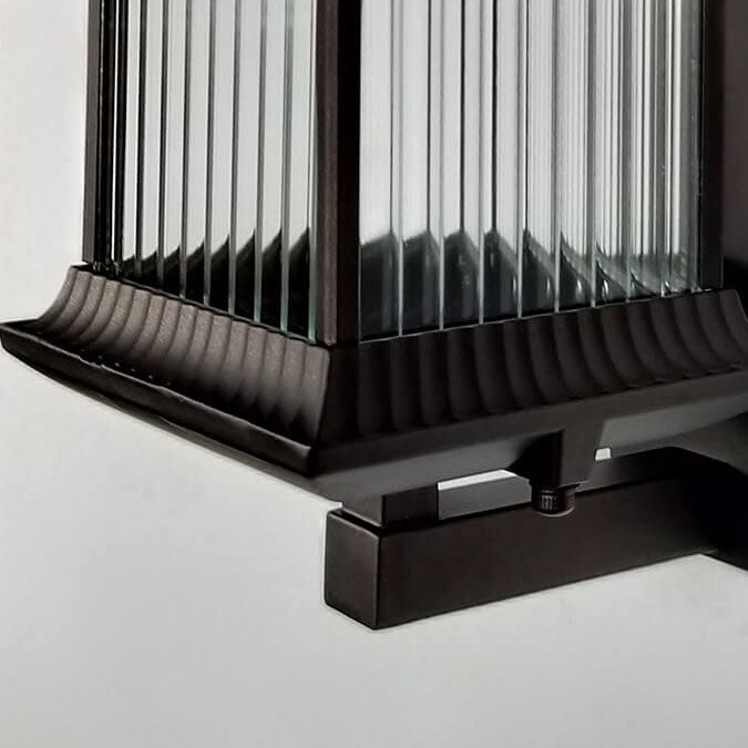 Square Aluminum Glass Outdoor Light