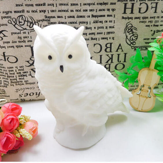 Owl Enamel Night Table Lamp