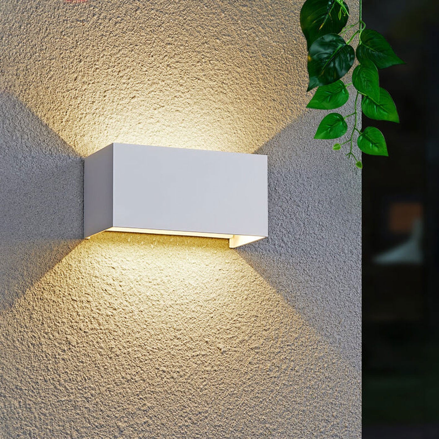 Rectangular Up Down Illuminated Outdoor Light