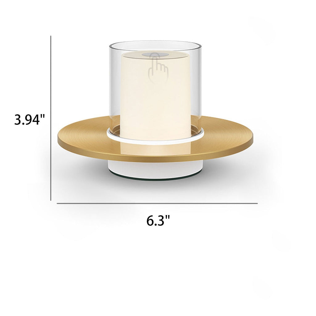 Cylindrical Candlestick Night Table Lamp