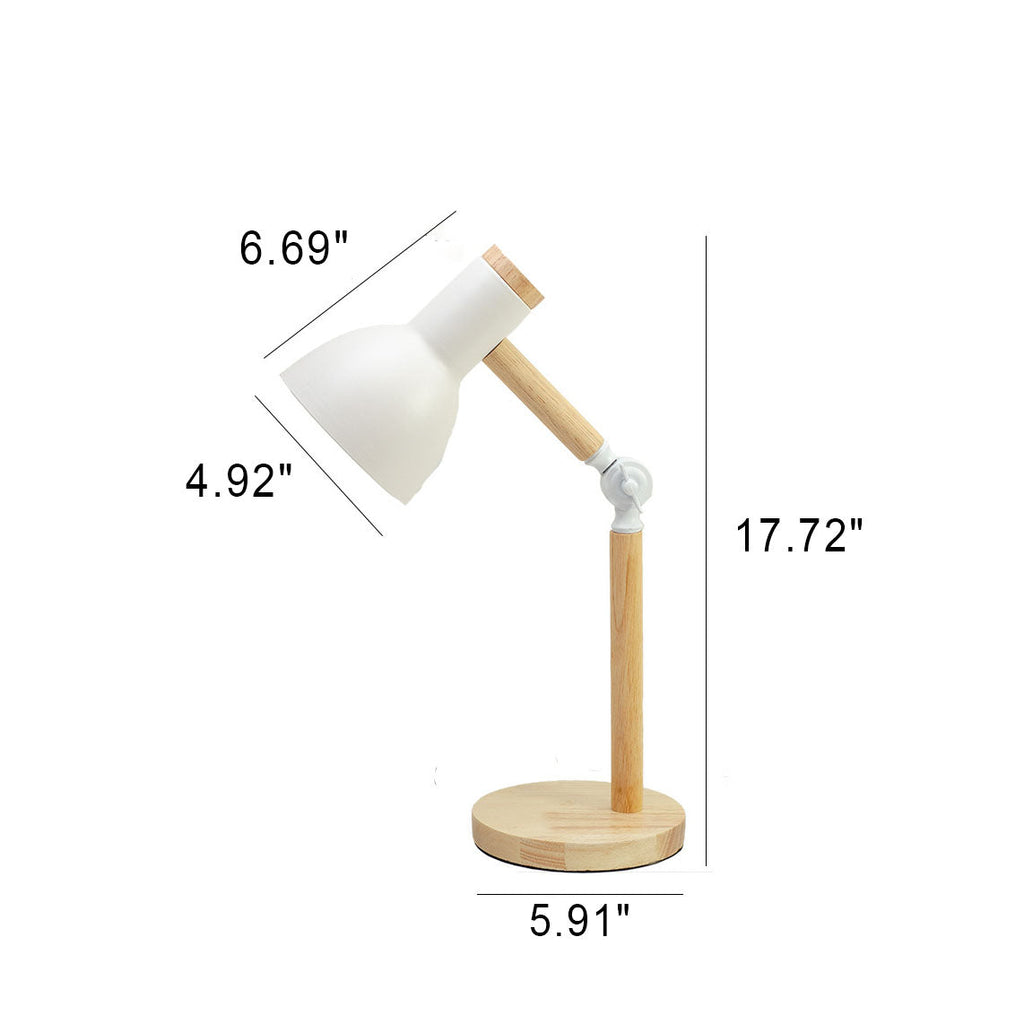 Solid Color Rotatable Wood Table Lamp