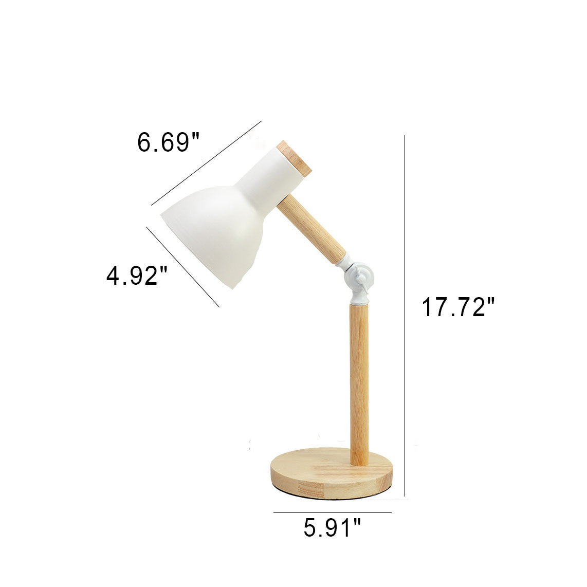 Solid Color Rotatable Wood Table Lamp