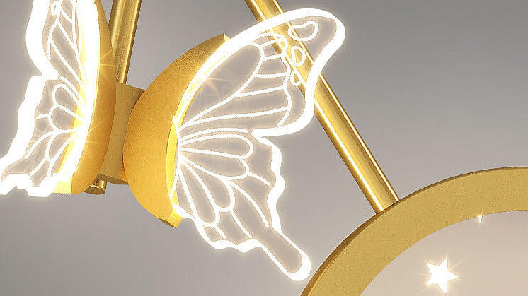 Acrylic Butterfly Star Design Wall Lamp