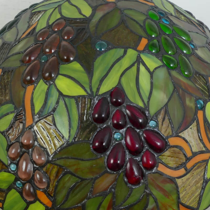 Stained Glass Resin Dome 2-Light Table Lamp