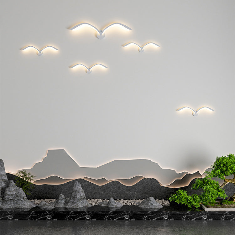 Iron Acrylic Gull Arch Wall Lamp