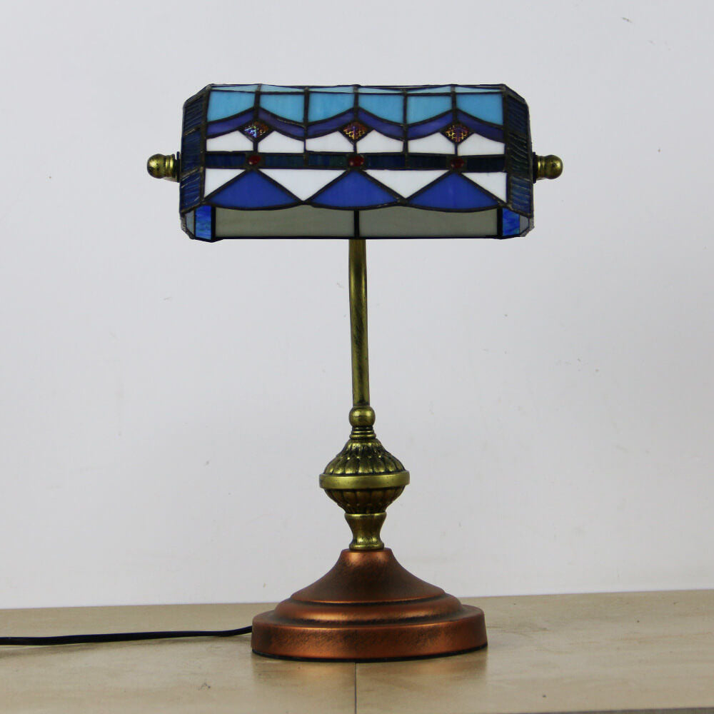 Bank Glass Hardware Table Lamp