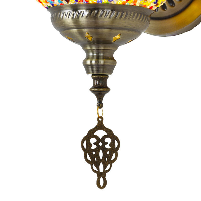 Iron Glass Mosaic Globe Wall Lamp