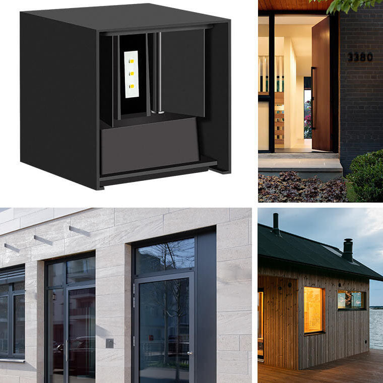 Black Aluminum Patio Outdoor Light