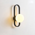 Oval Ring Iron Glass Wall Lamp