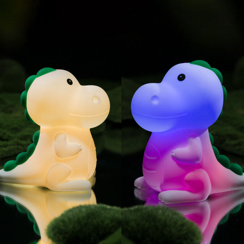Cartoon Dinosaur Silicone Pat Table Lamp