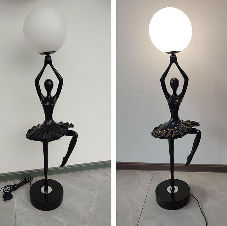 Ballet Girl Shape Orb Floor Lamp