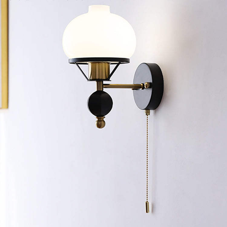 Geometric Circle Glass Iron Wall Lamp