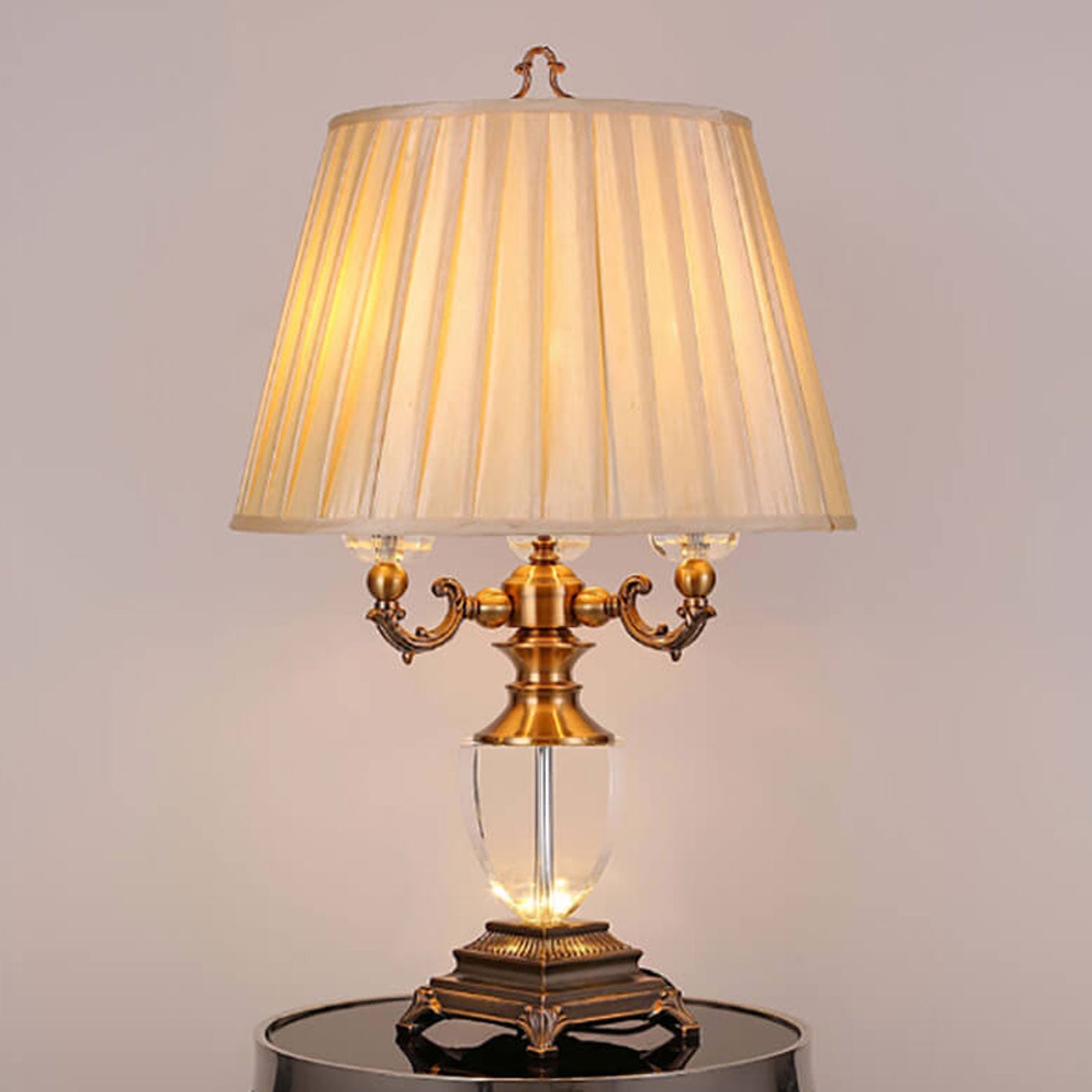 Zinc Alloy Crystal Table Lamp