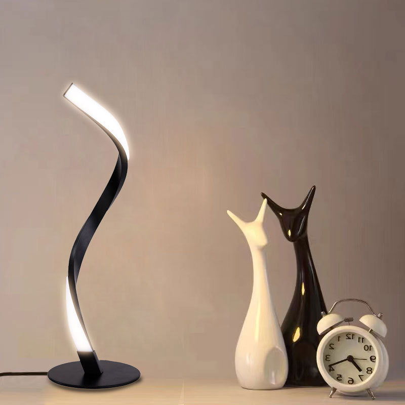 Aluminum Spiral Strip Home Table Lamp