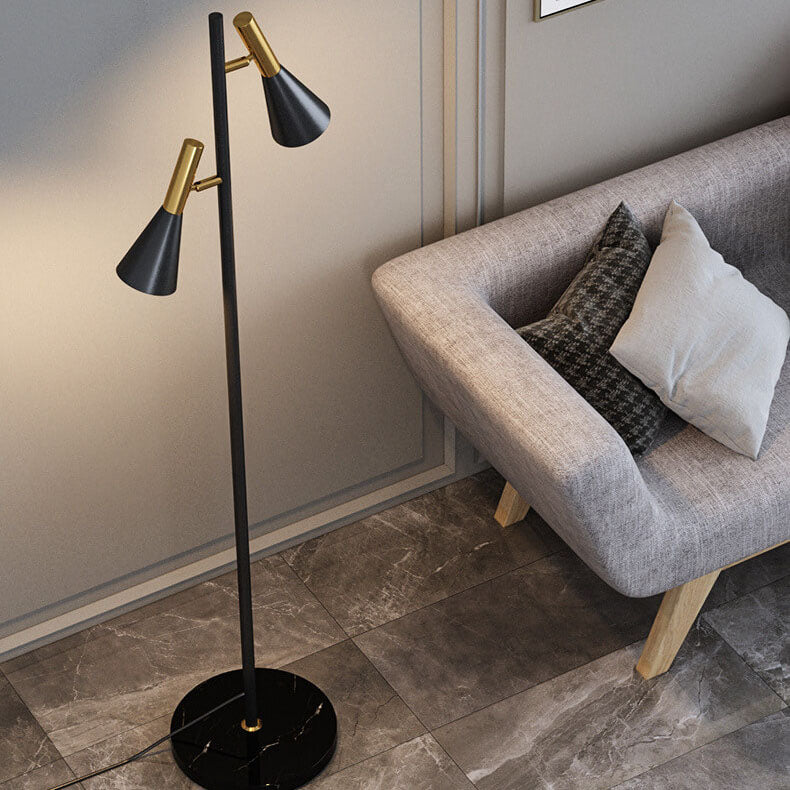 Nordic Minimalist Horn Shade 2-Light Floor Lamp