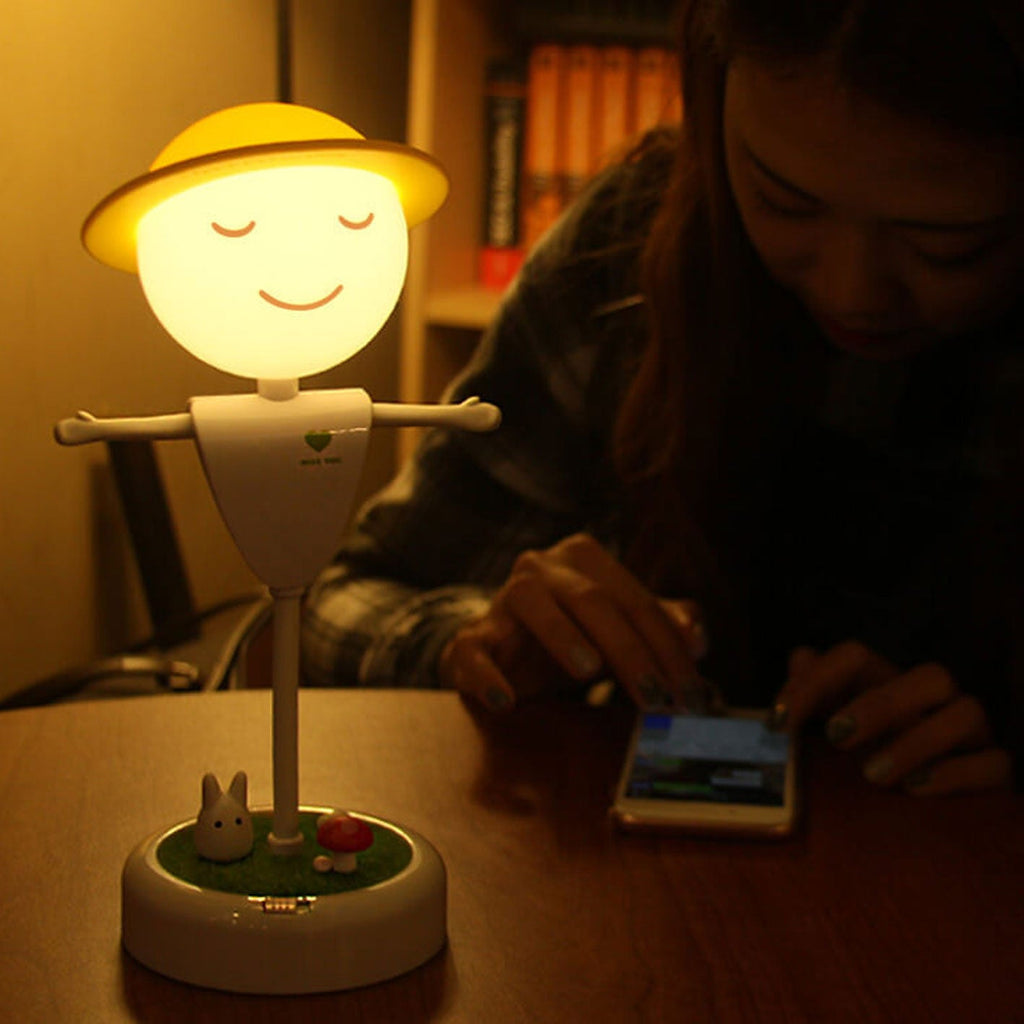 Cartoon Scarecrow Smiling Face Table Lamp