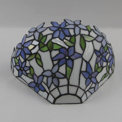 Flower Stained Glass Bowl Wall Lamp