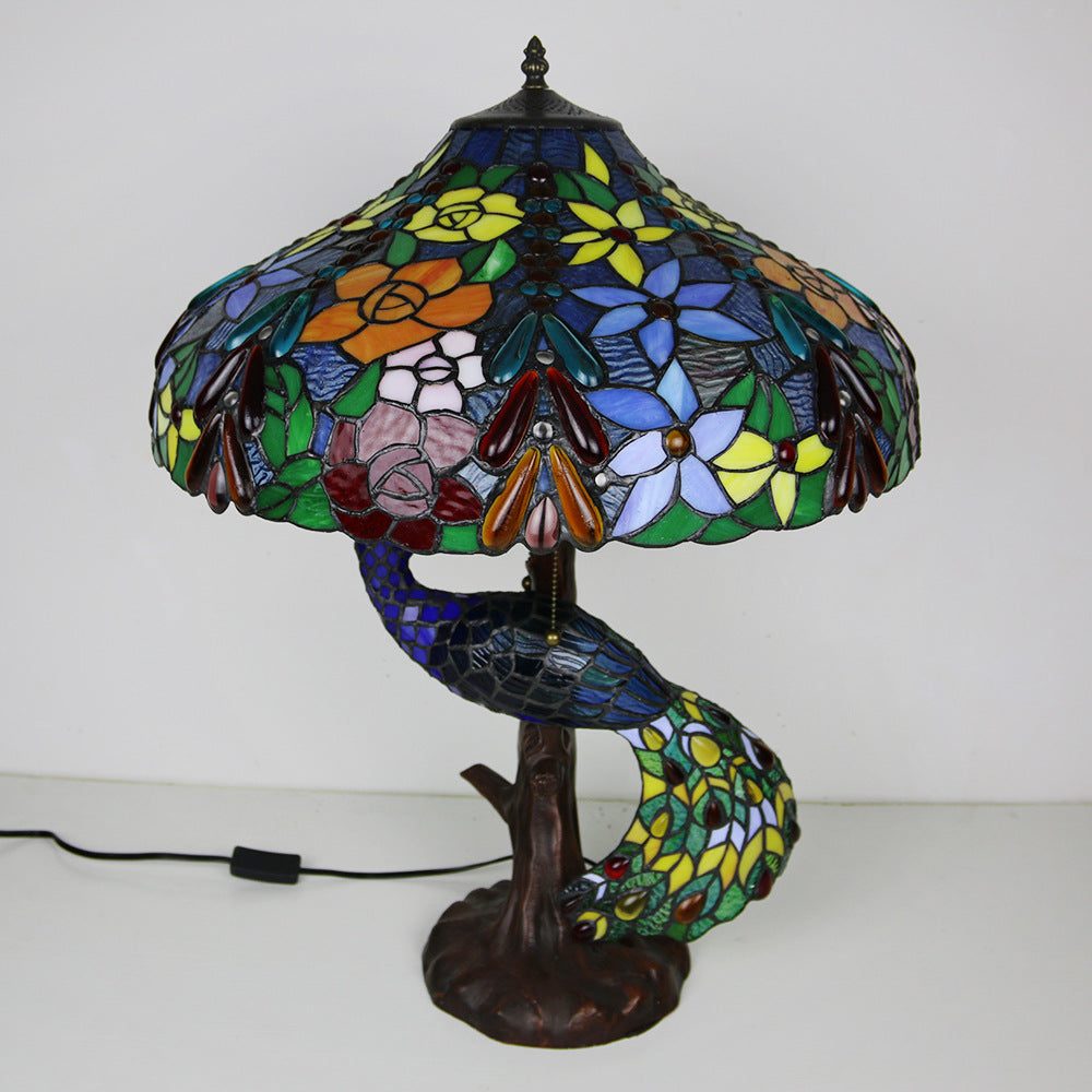 Dome Resin Glass Living 4-Light Table Lamp