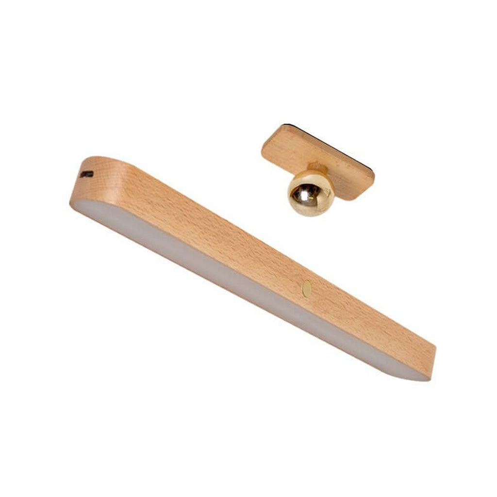 Wooden Strip Magnetic Mirror Wall Lamp