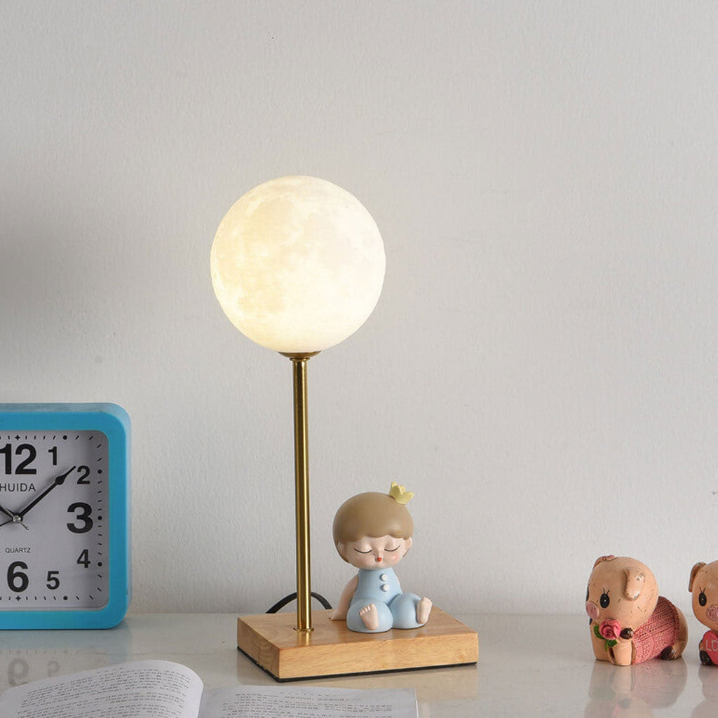 3D Printed Moon Decorative Table Lamp