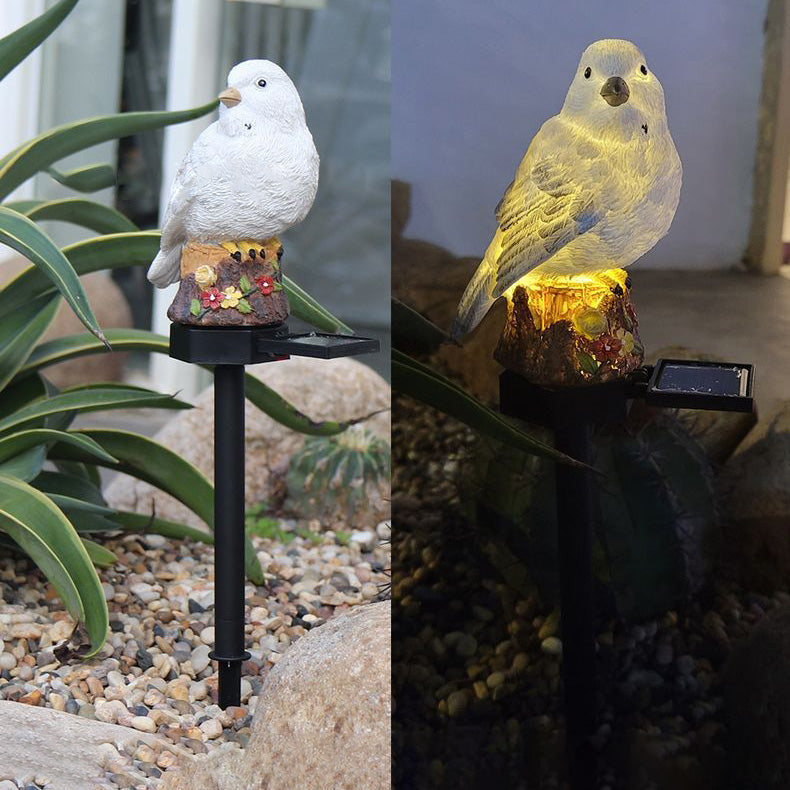 Resin Birdie Lawn Insert Outdoor Light