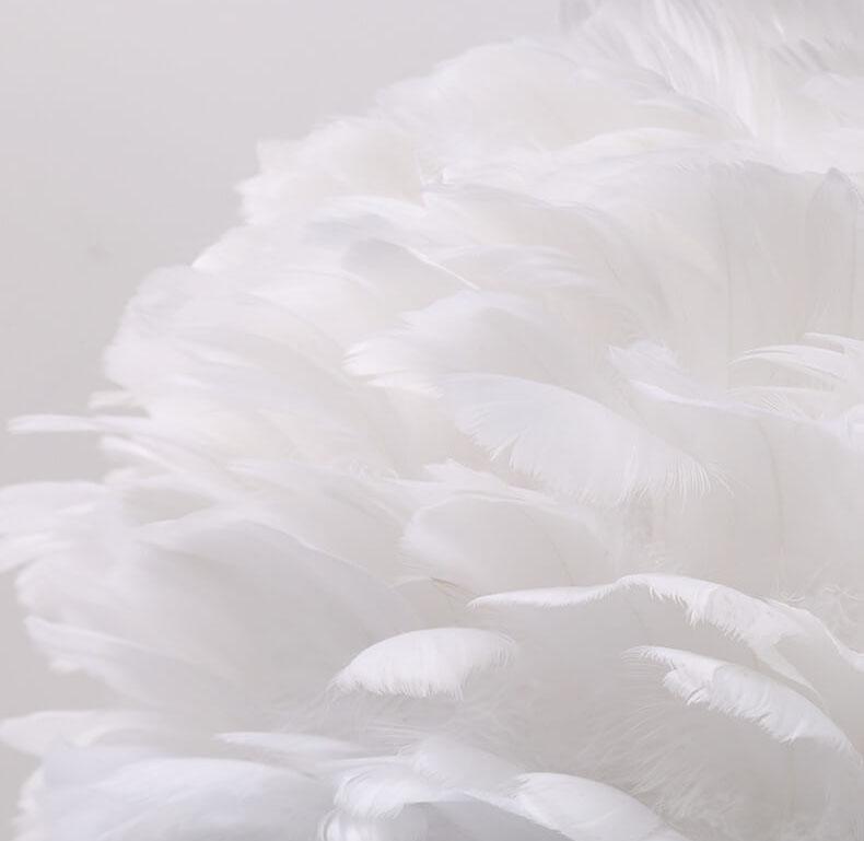 Modern Feather Globe Floor Lamp