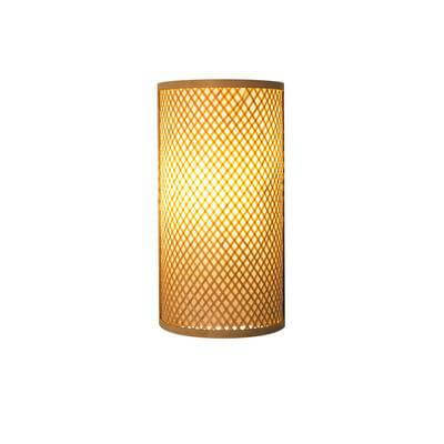 Bamboo Weaving Half Round Wall Lamp