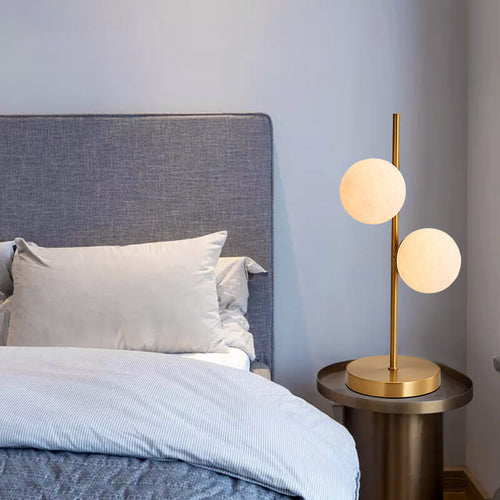 3D Printed Moon Ball 2-Light Table Lamp