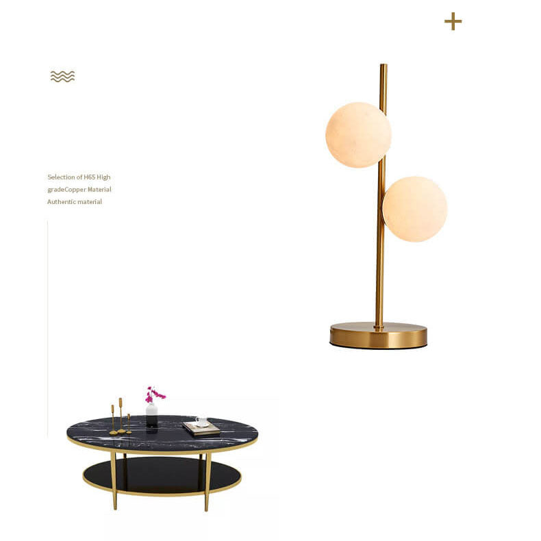 3D Printed Moon Ball 2-Light Table Lamp