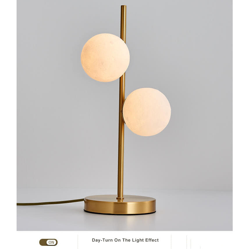 3D Printed Moon Ball 2-Light Table Lamp