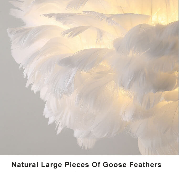 Goose Feathers Design Table Lamp