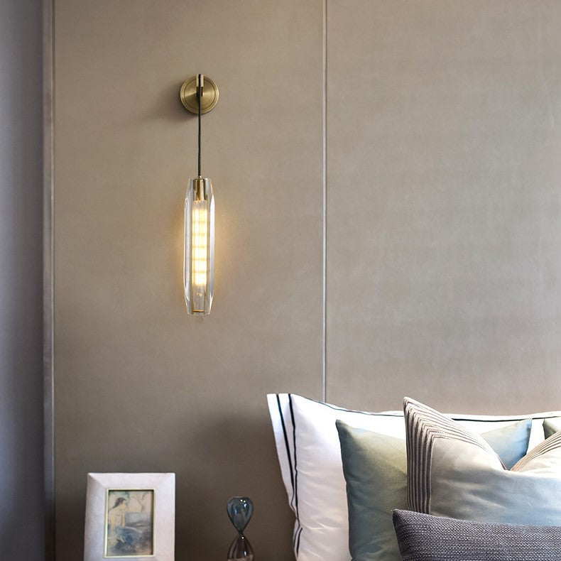 Personality Full Copper Crystal Wall Lamp