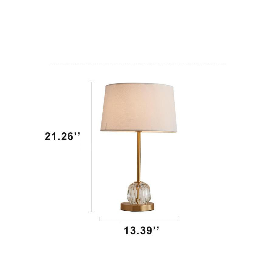 Fabric Crystal Ball Table Lamp